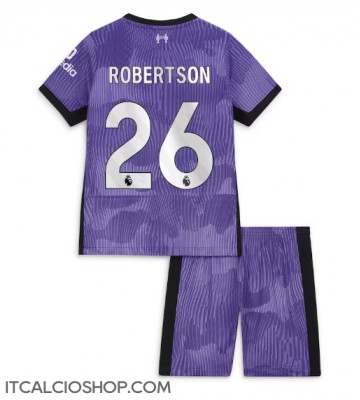 Liverpool Andrew Robertson #26 Terza Maglia Bambino 2023-24 Manica Corta (+ Pantaloni corti)